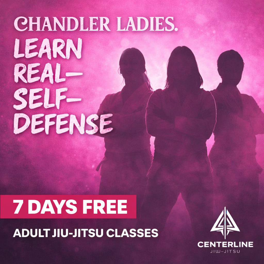 Centerline Jiu-jitsu Chandler Facebook ad: Chandler Ladies, Try Jiu-Jitsu FREE for 7 Days