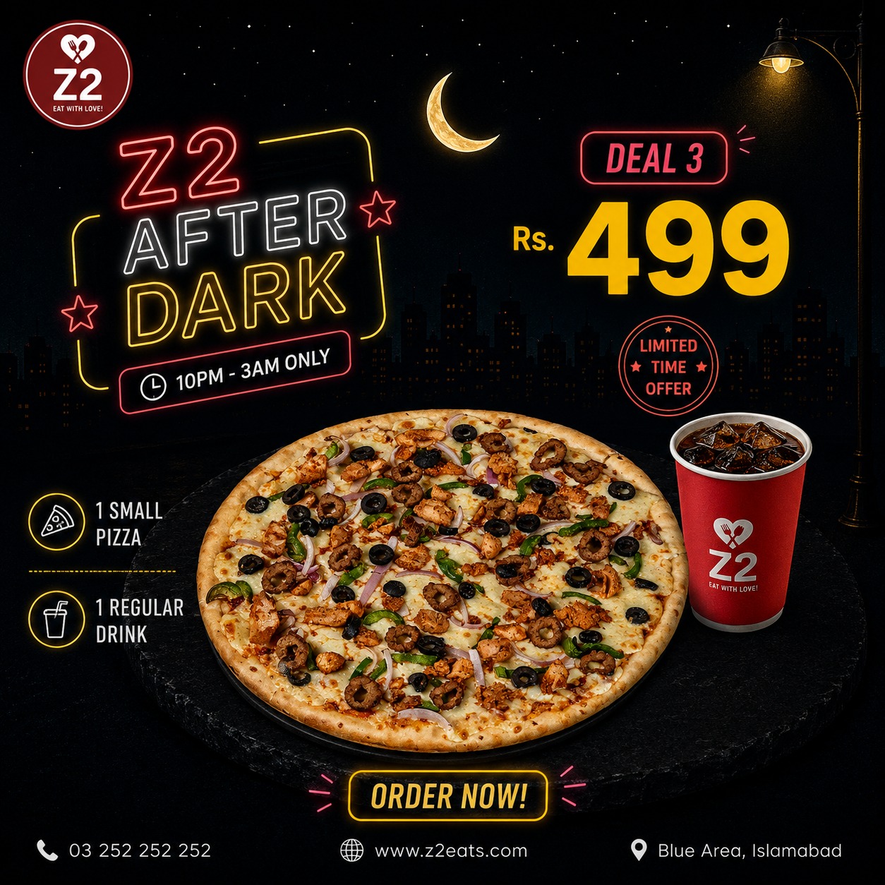 Z2 Facebook ad: Z2 AFTER DARK