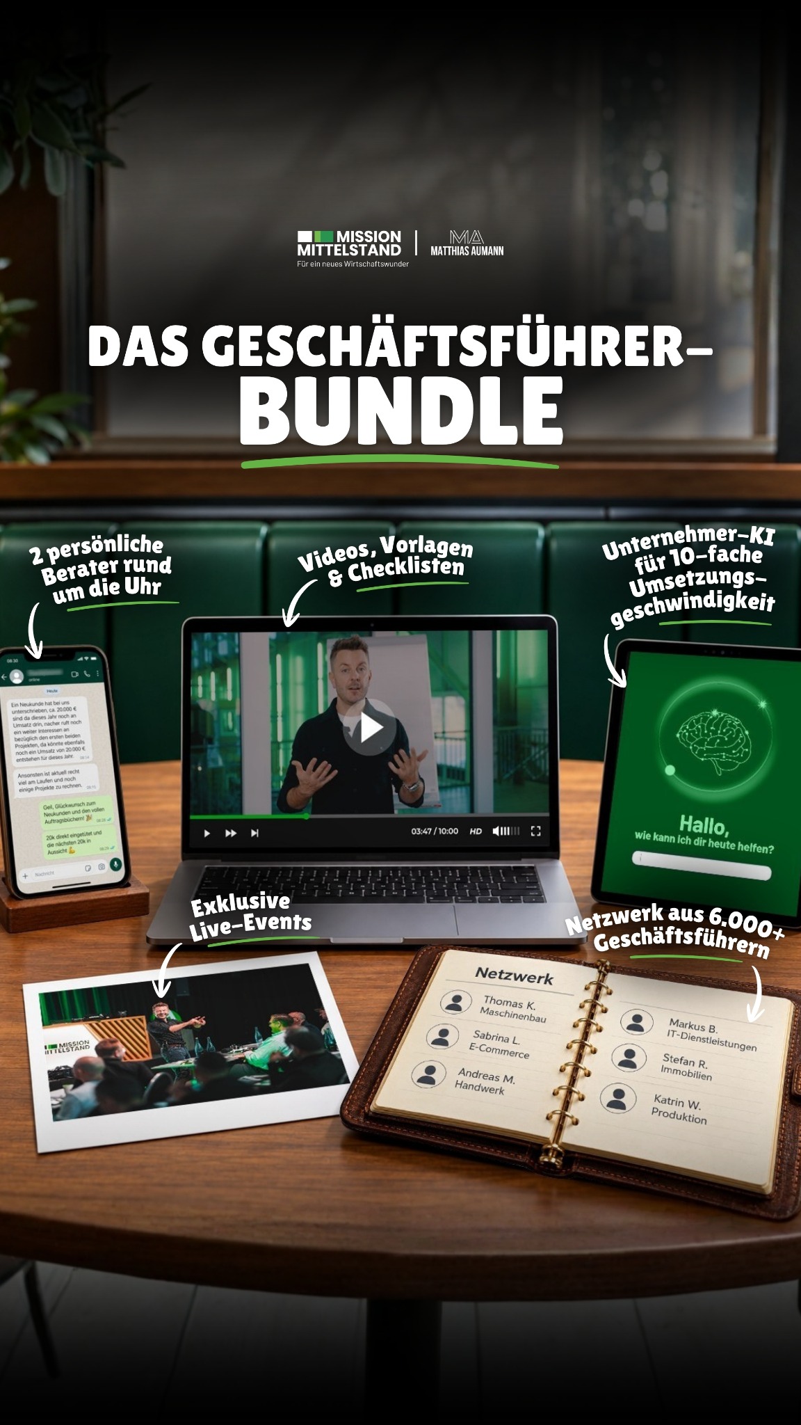 Matthias Aumann Facebook ad: Das Unternehmertraining für Handwerk & Mittelstand