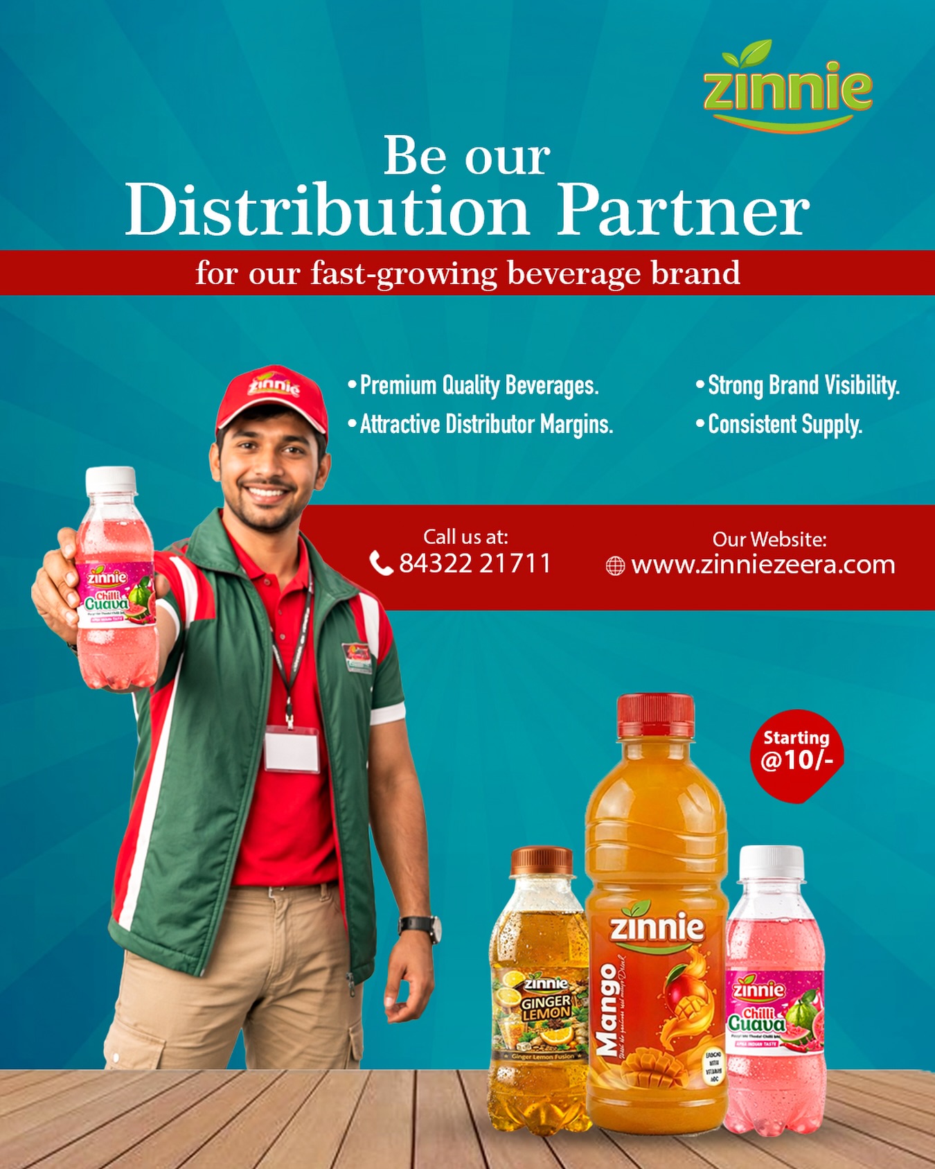 zinniezeera Facebook ad: Join hands with a fast-growing beverage brand and…