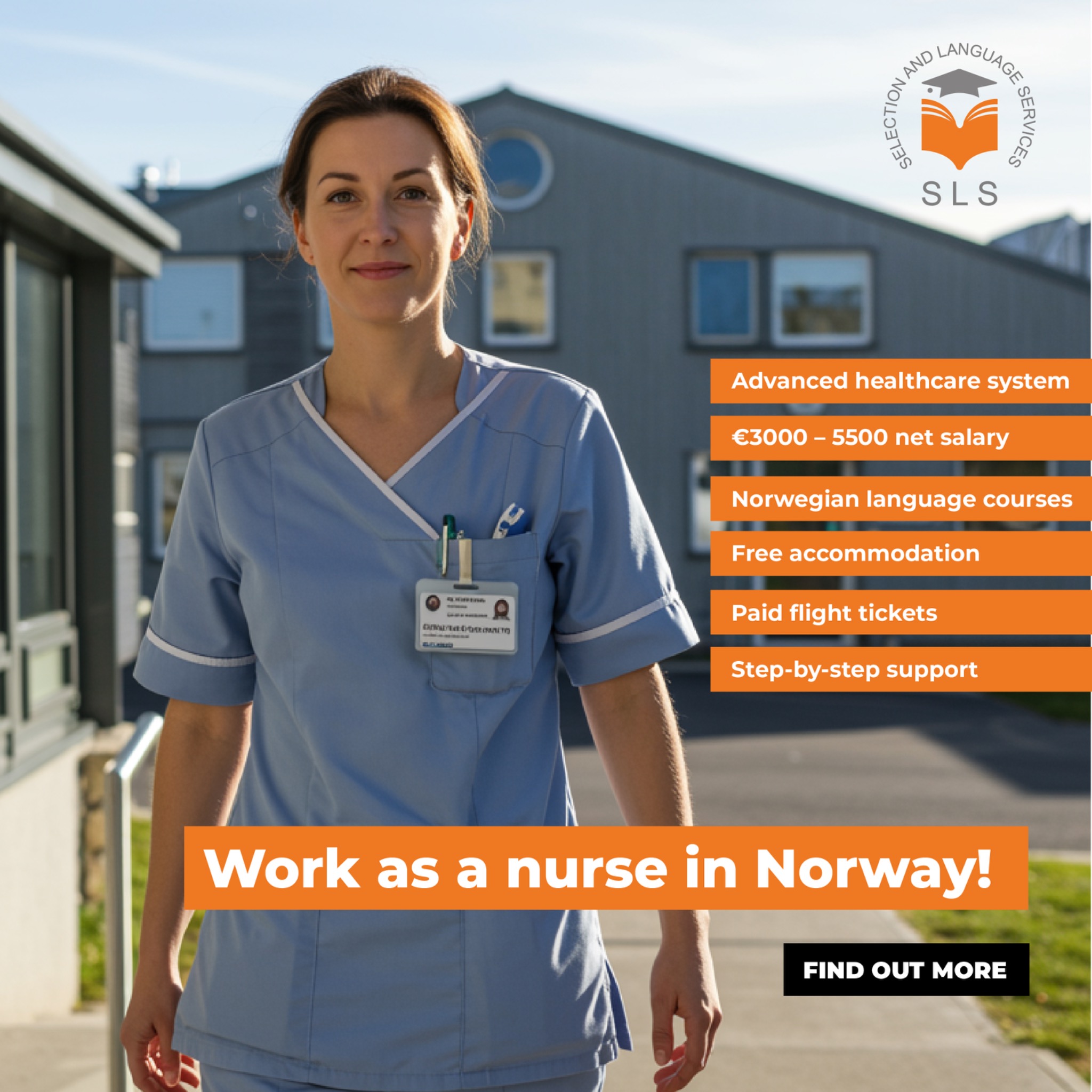 SLS - posao u Skandinaviji Facebook ad: Work as a nurse in Norway!