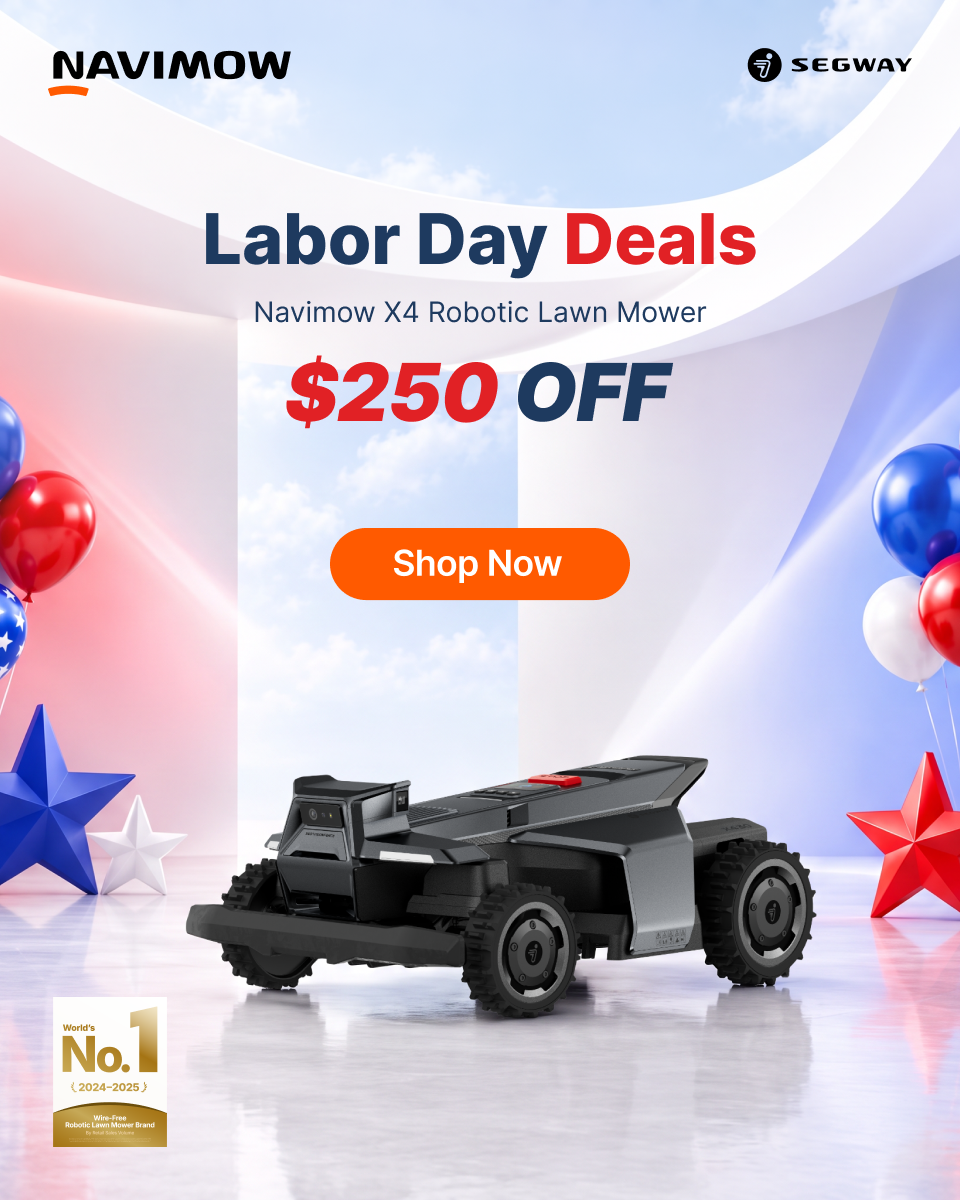 Segway Navimow Facebook ad: $250 OFF X430 Mower | Navimow Labor Day Deals