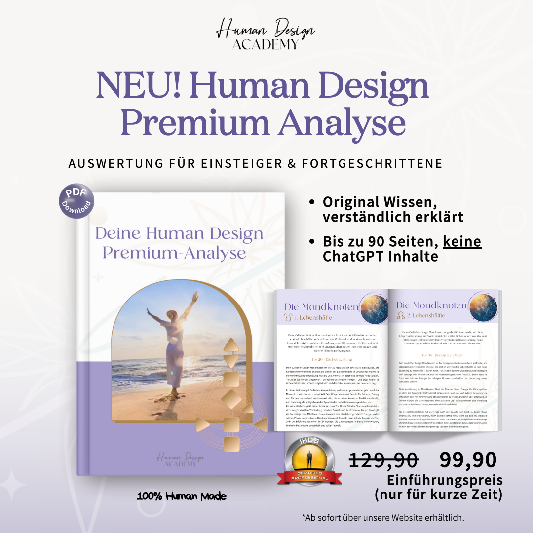 Human Design Academy Deutschland Facebook ad: NEU: Human Design Premium Analyse - jetzt mit…