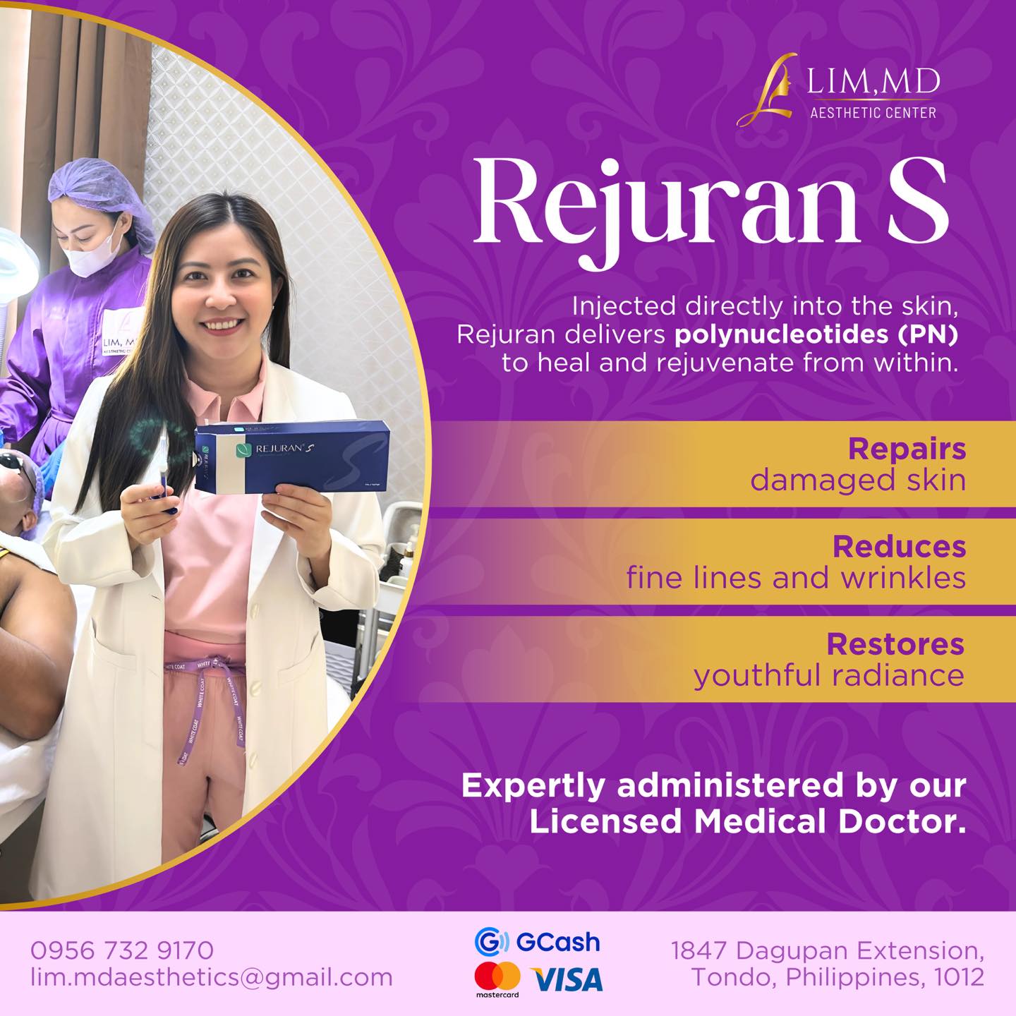 Lim Aesthetic Center Manila Facebook ad: Why do our clients swear by Rejuran S?