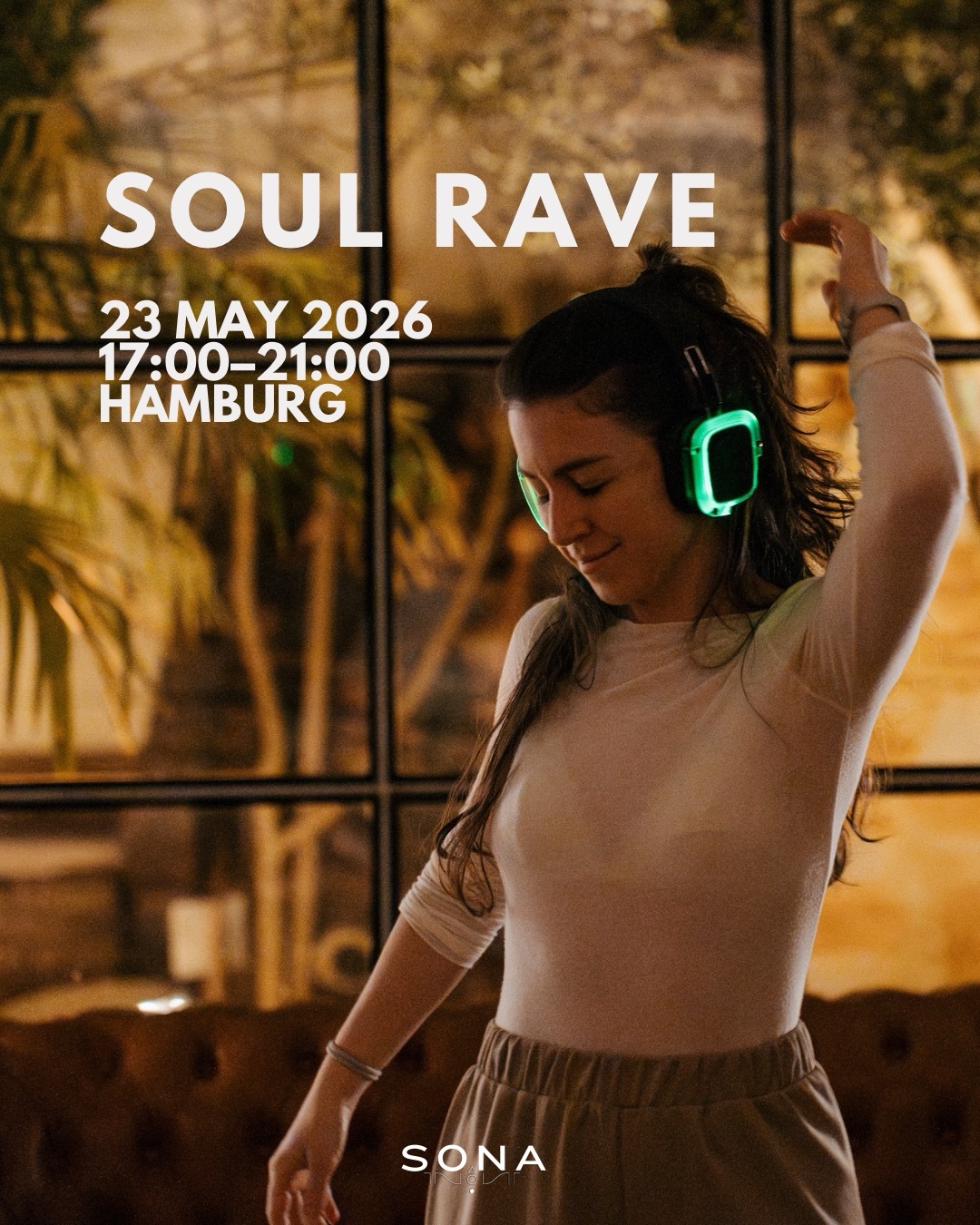 the.sona.space Facebook ad: HAMBURG we’re coming for the very first time