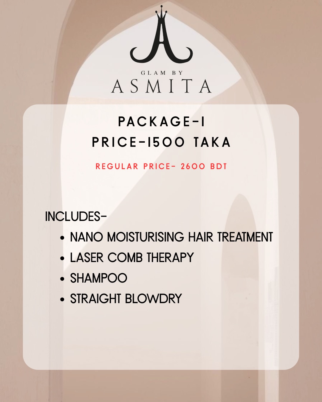 Glam By Asmita Facebook ad: Glow up this April with our fresh energy!