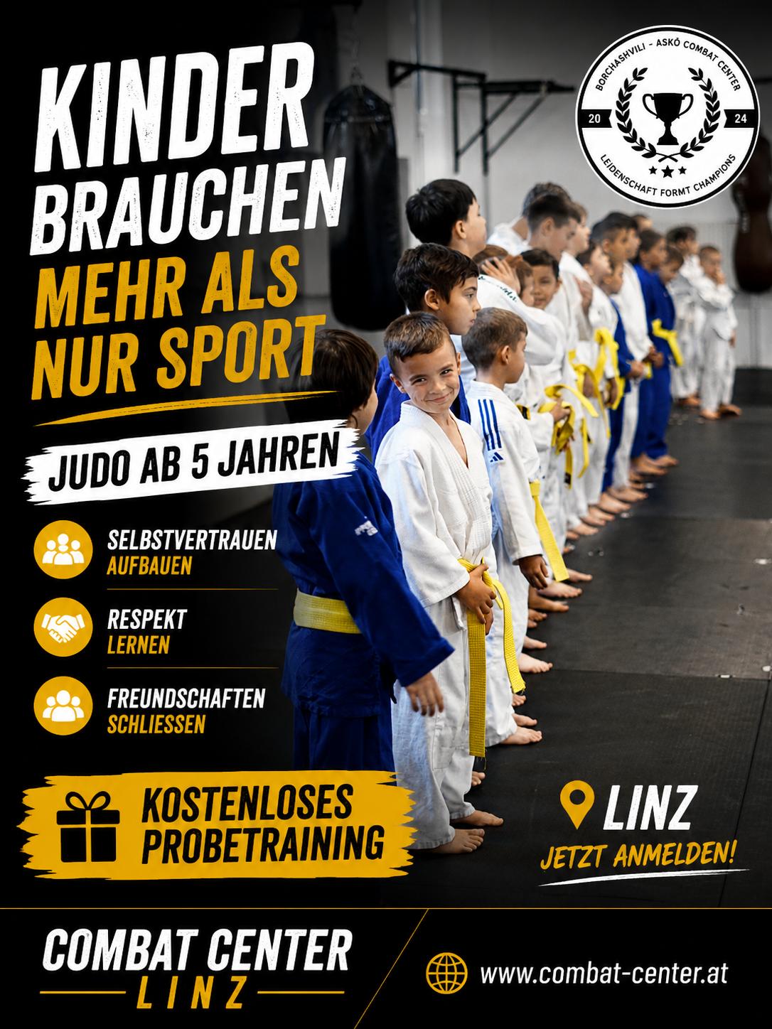 Borchashvili Combat Center Facebook ad: Kampfsport für Kinder, neu in Linz-Auwiesen