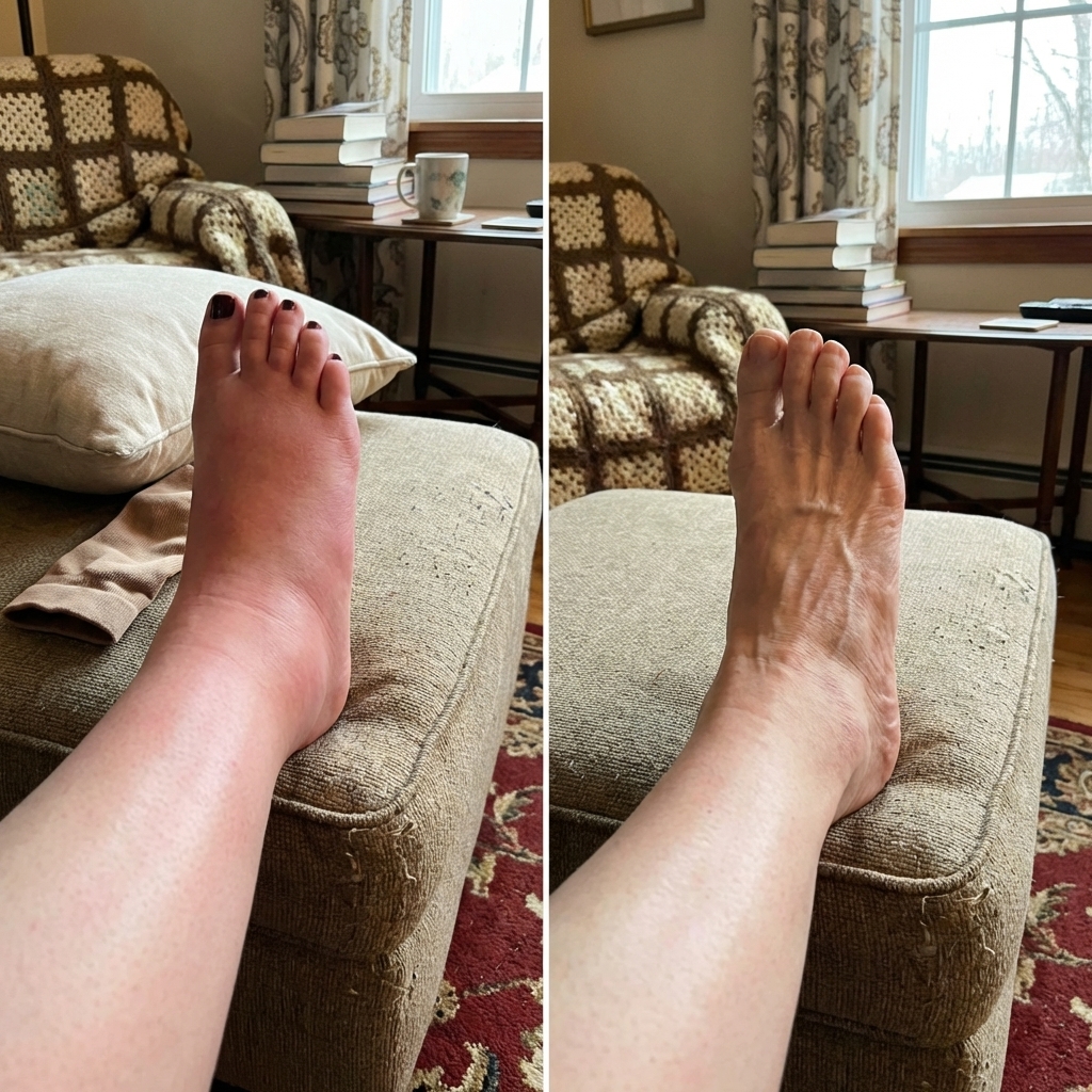 Megan Carter Facebook ad: I read this article about leg swelling…