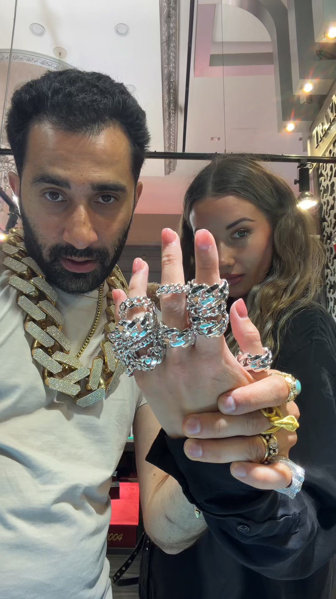 Trax NYC Custom Jewelry Facebook ad: Shop Our Silver Miami Cuban Link Rings
