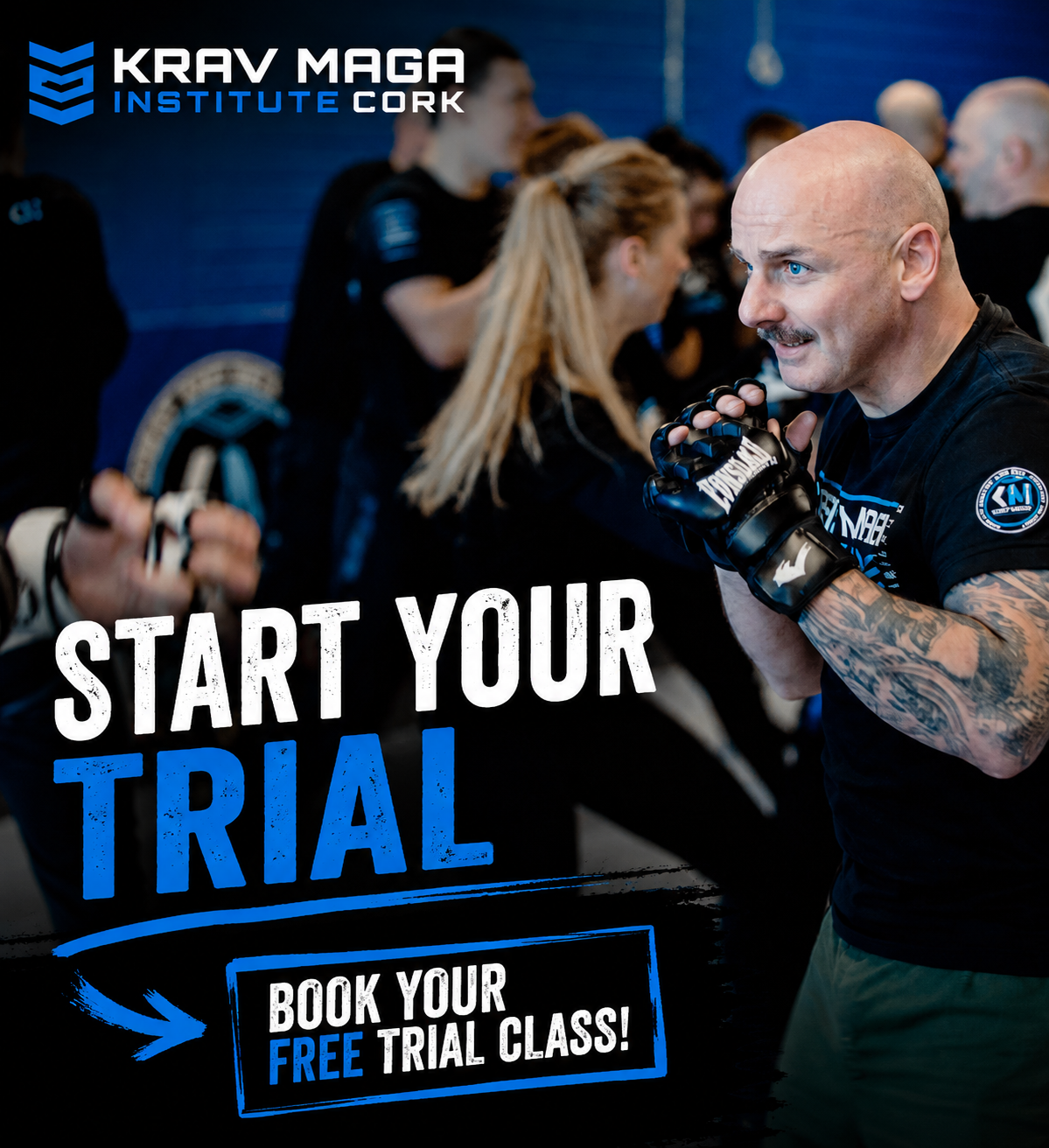 Institute Krav Maga Self Defence & Martial Arts Cork Facebook ad: Take the Cork Krav Maga Challenge