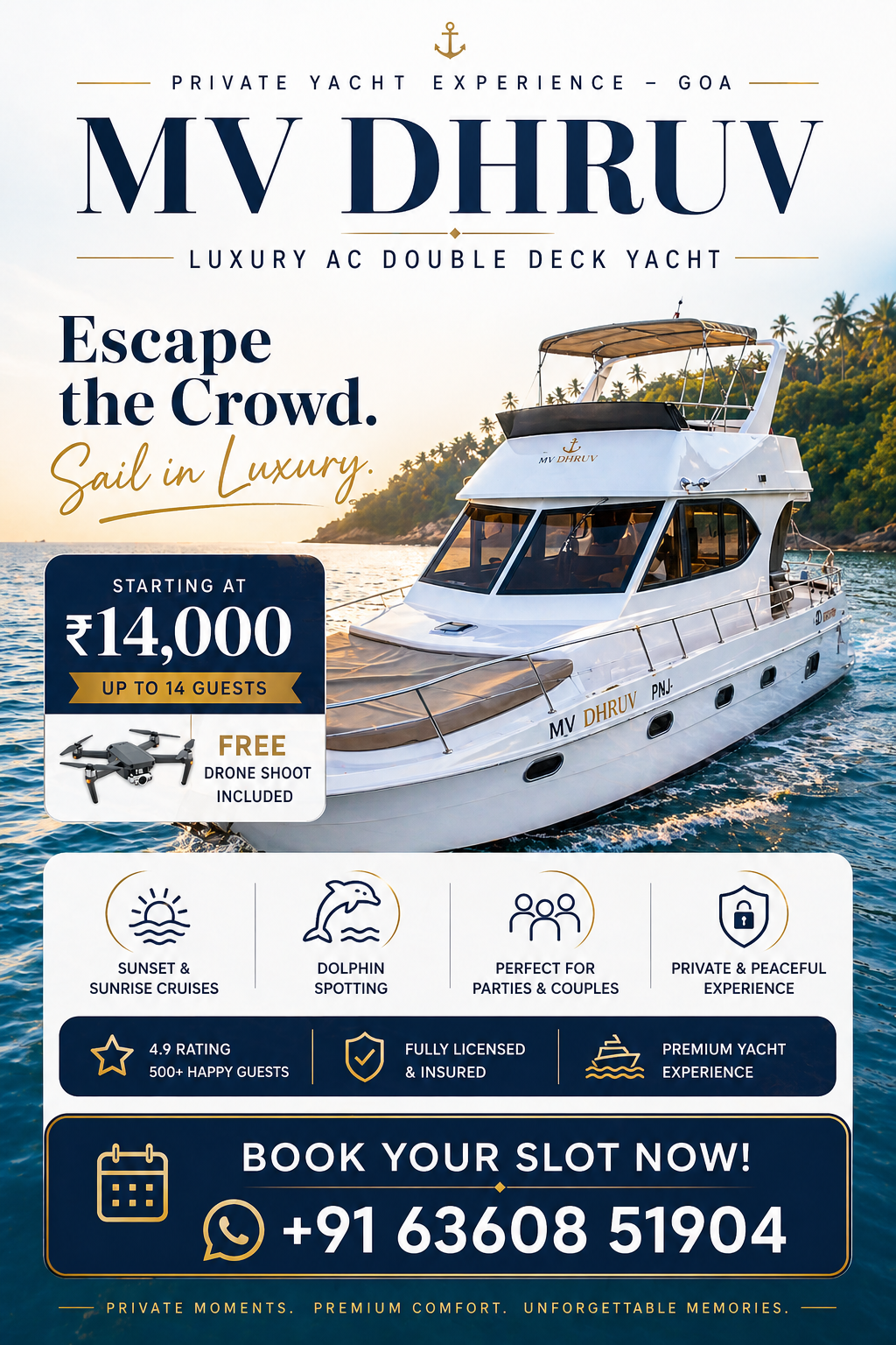 Yacht Club India Facebook ad: Chat with us