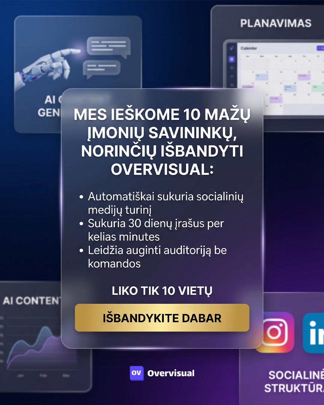 Overvisual Facebook ad