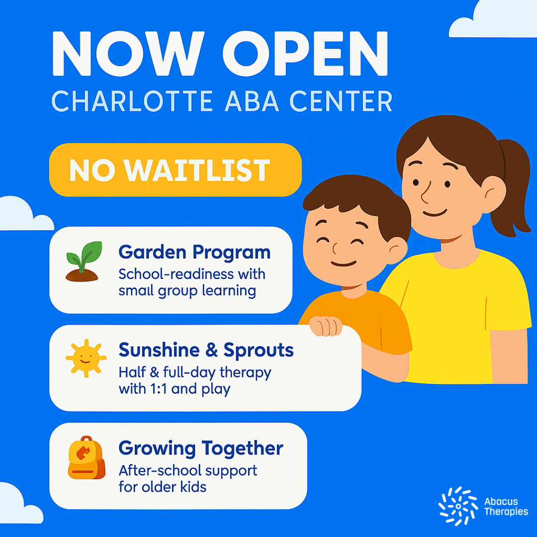 Abacus Therapies Facebook ad: ABA Therapy Center for Charlotte Kids