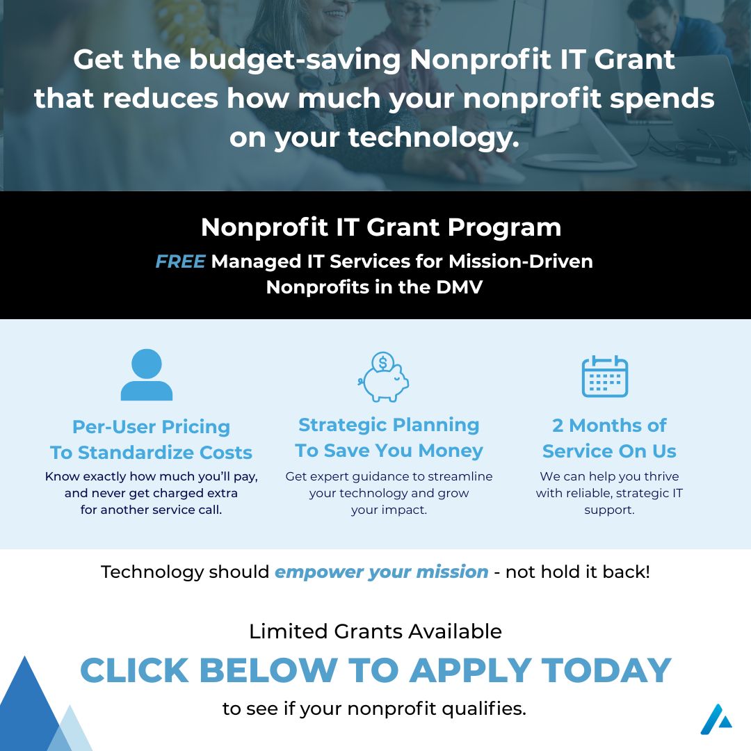 Amplify Managed Services Facebook ad: IT Services for Your Nonprofit