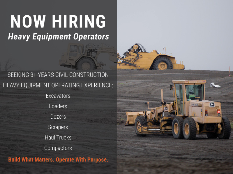 I&E Construction, Inc. Facebook ad: We’re hiring Civil Construction Heavy Equipment Operators…