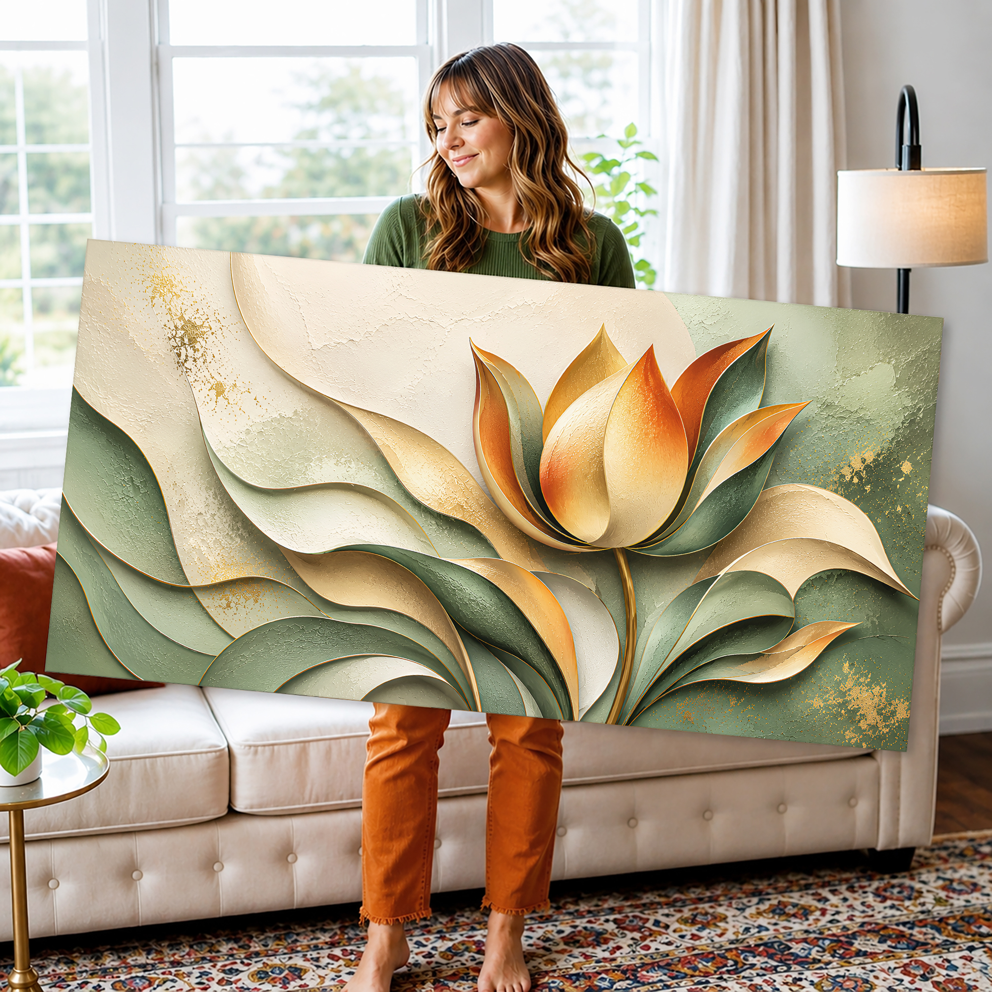 Tailored Canvases - Personalized Art Facebook ad: Modern Geometric Tulip | Made in the USA | Ships Fast