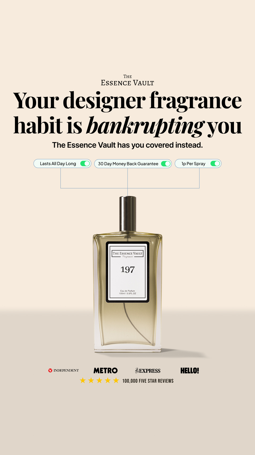 The Essence Vault Facebook ad