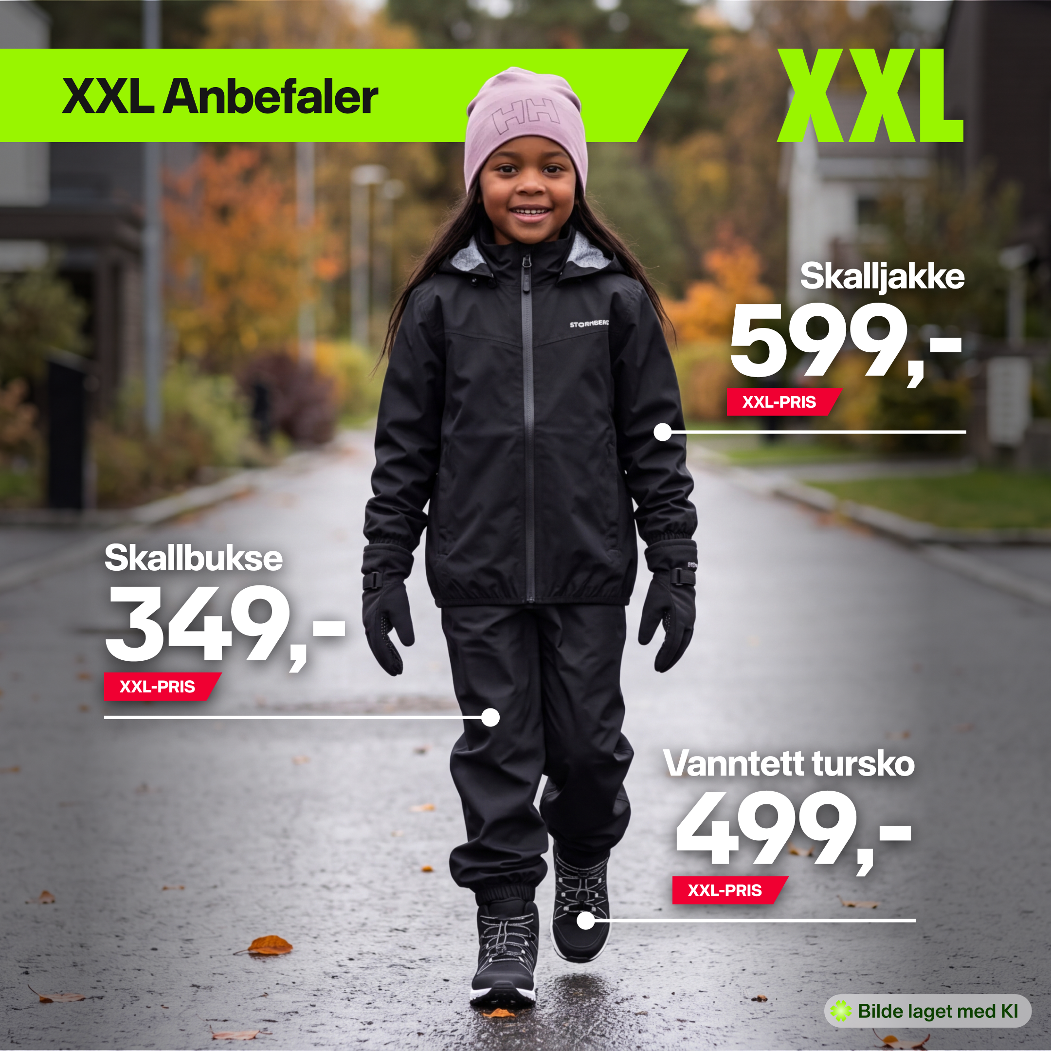 XXL Sport & Villmark Facebook ad: Vi har satt sammen det perfekte høstsettet for barnet ditt