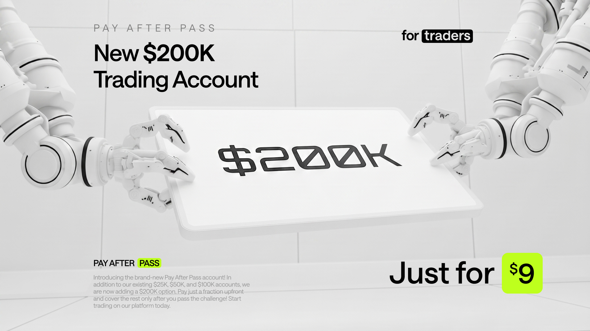 For Traders Global Facebook ad: Up to $200K Challenges