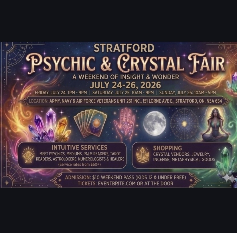 Psychic Fairs Facebook ad: Stratford Psychic & Crystal Fair