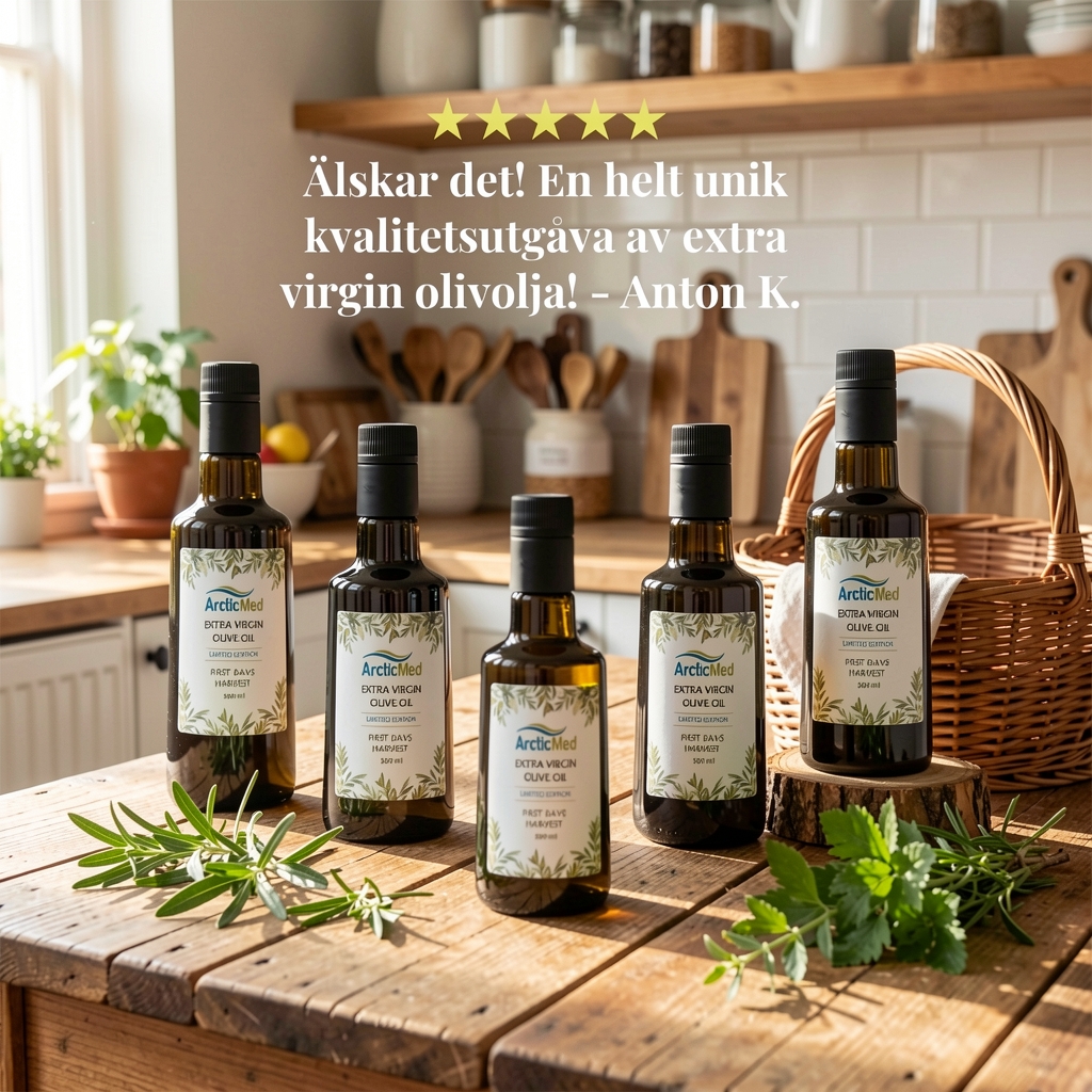 ArcticMed Omega-3 Facebook ad: Extra virgin räcker inte, det här är oljan som gör verklig…