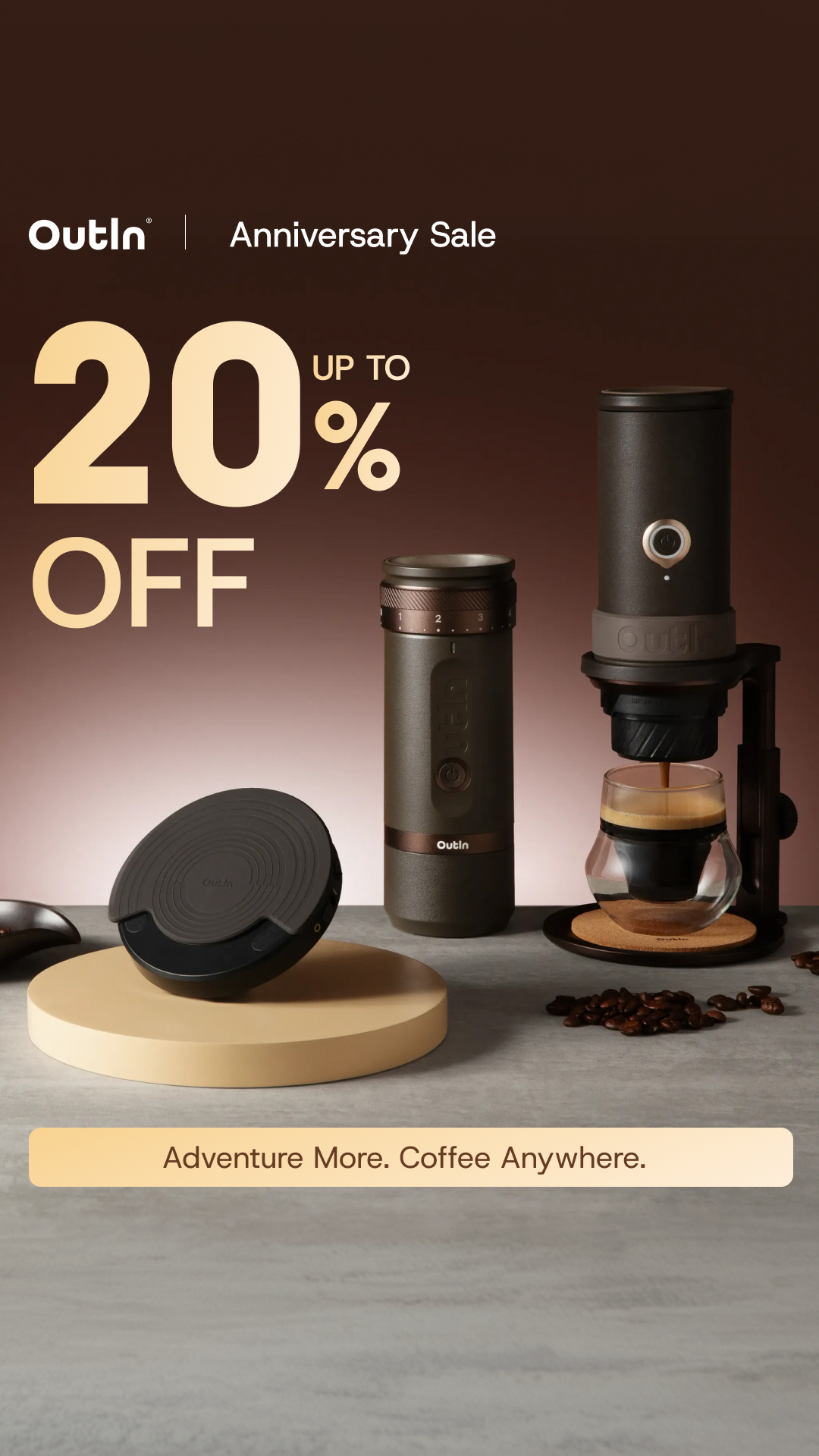 Outin Portable Electric Espresso Machine Facebook ad