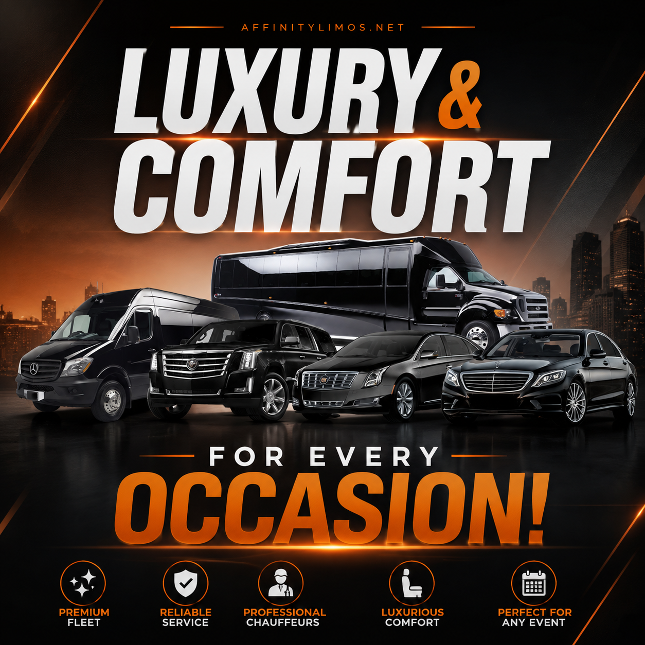Affinity Executive Transportation, LLC Facebook ad: Book Now!