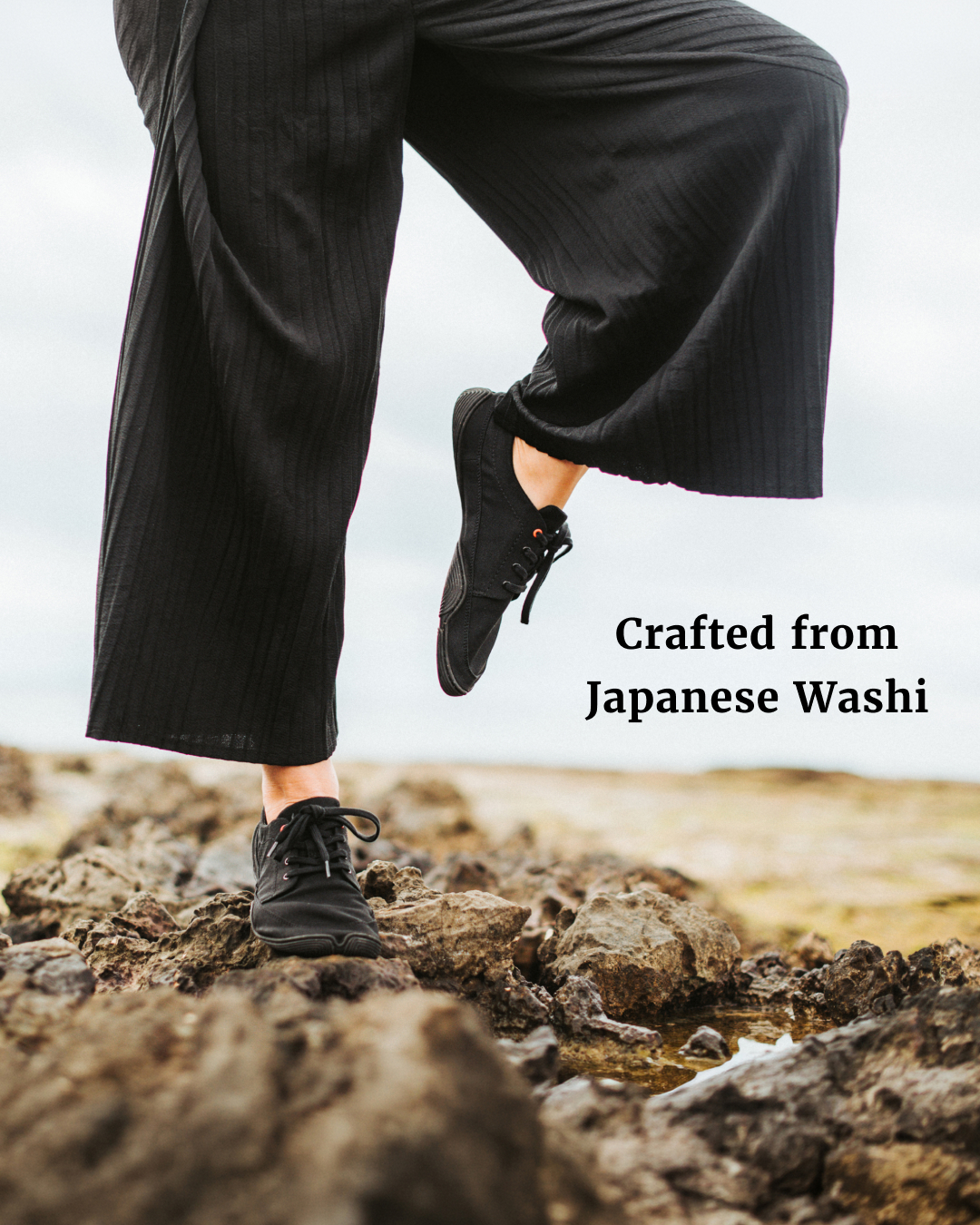 Wildling Shoes Facebook ad: Made from Japanese washi