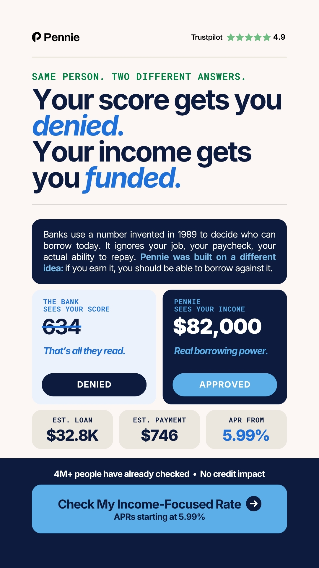Hey Pennie Facebook ad
