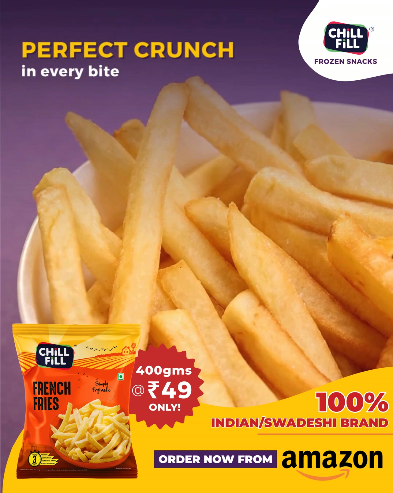 ChillFill Foods Facebook ad: Crispy on the outside, soft on the inside…