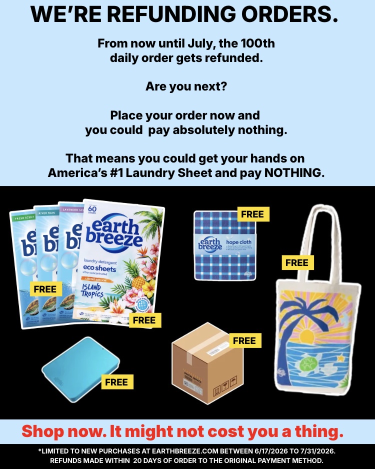 Earth Breeze Facebook ad