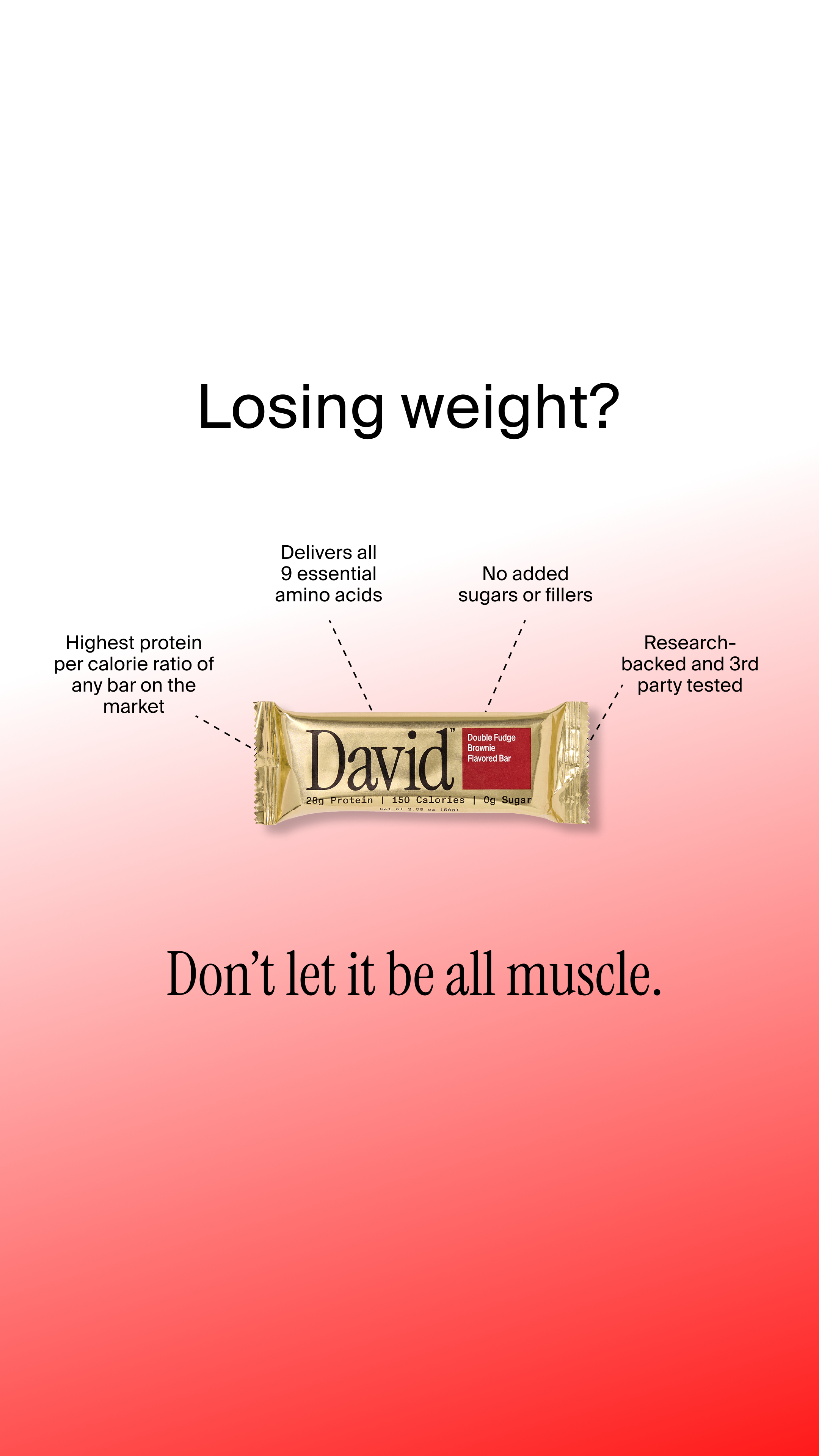 David Protein Facebook ad