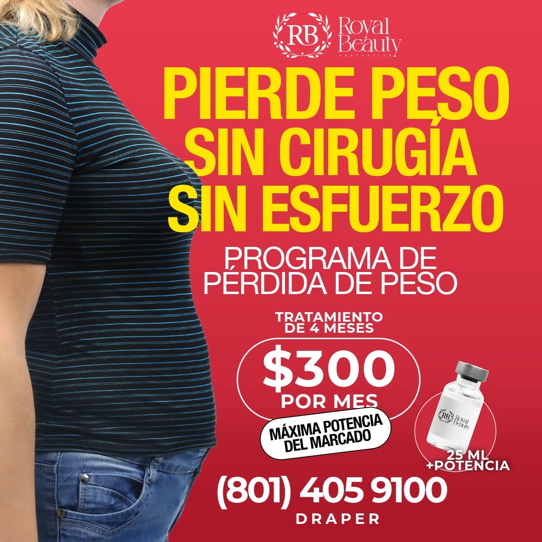 Royal Beauty Draper Facebook ad: Transforma tu figura con nosotros