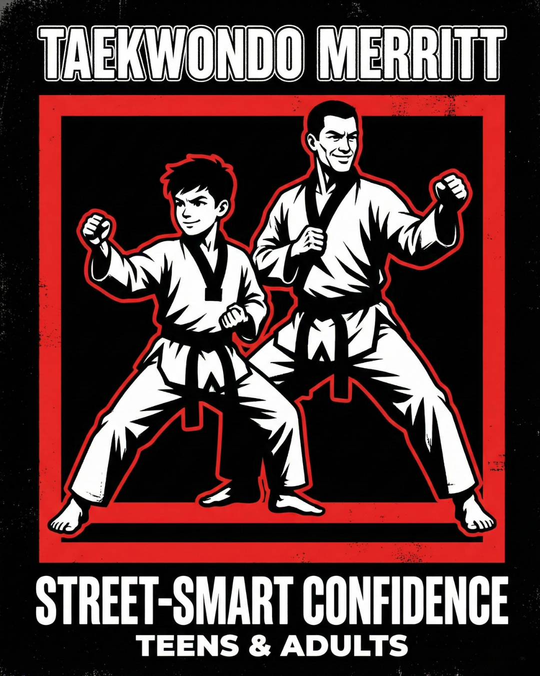 Baek’s Taekwondo Academy Facebook ad: Free Taekwondo Class in Merritt