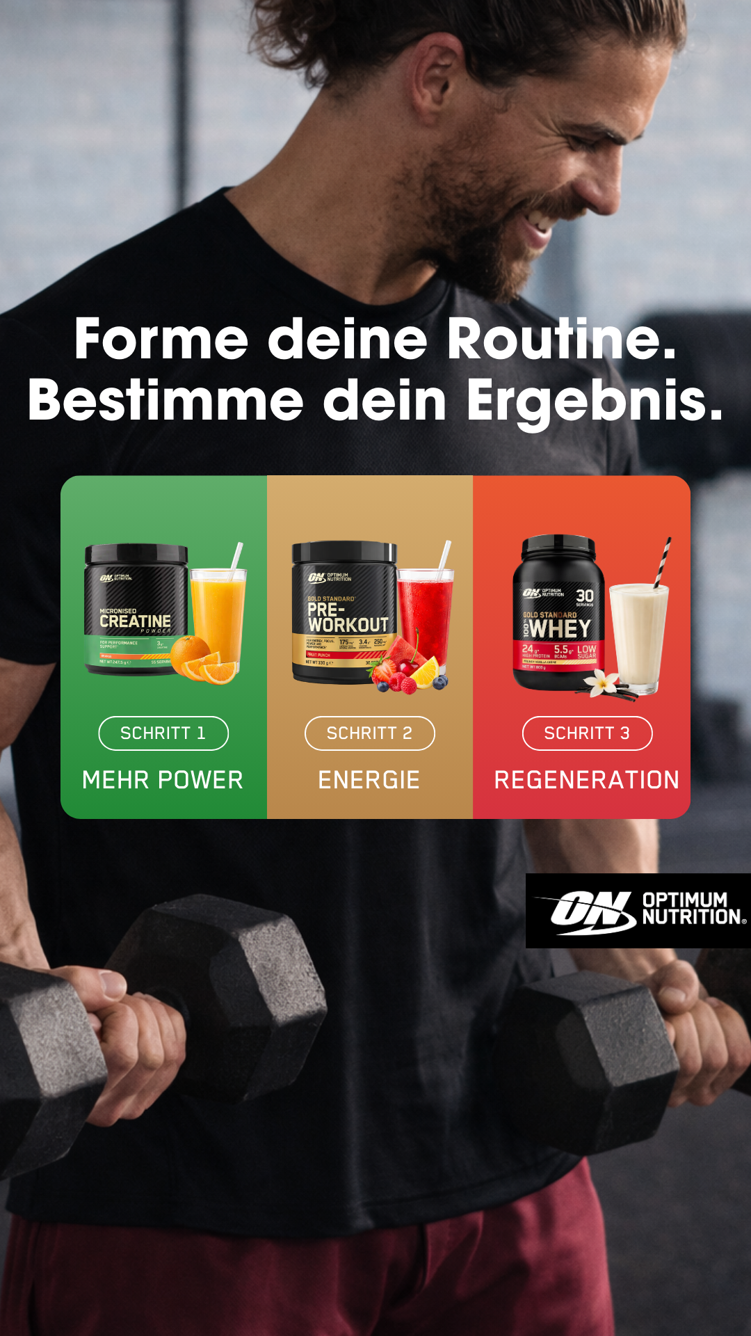 Optimum Nutrition Facebook ad from May 27, 2026