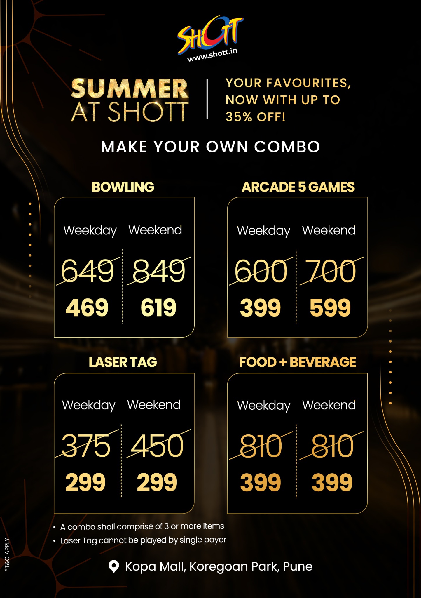 SHOTT Facebook ad: Make Your Own Combo | SHOTT