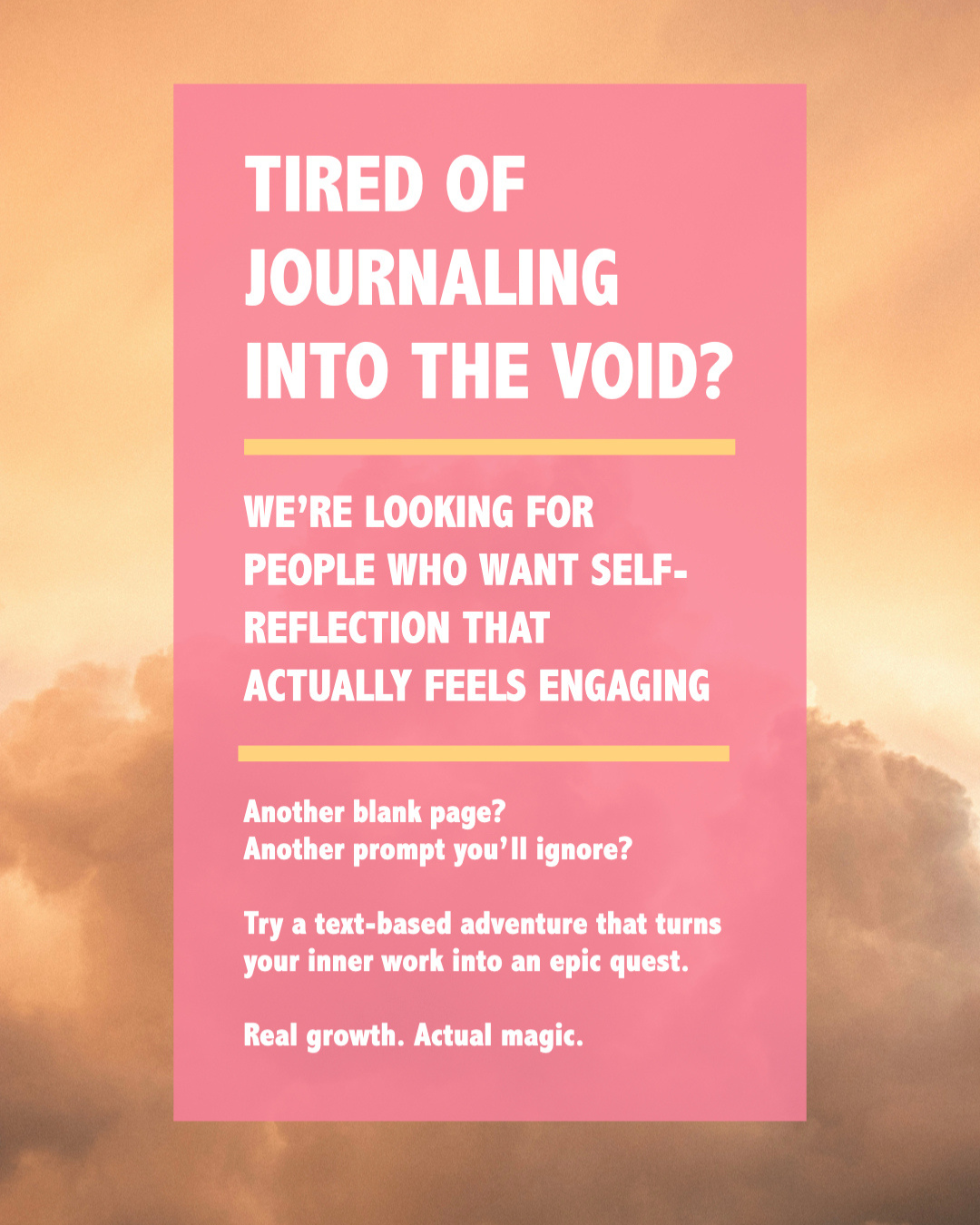 Betwixt: The Story of You Facebook ad from Jan 30, 2026