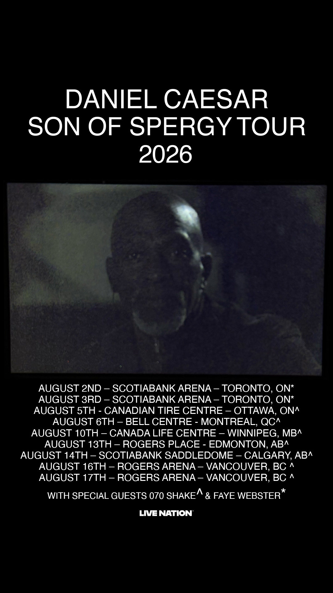 Live Nation British Columbia Facebook ad