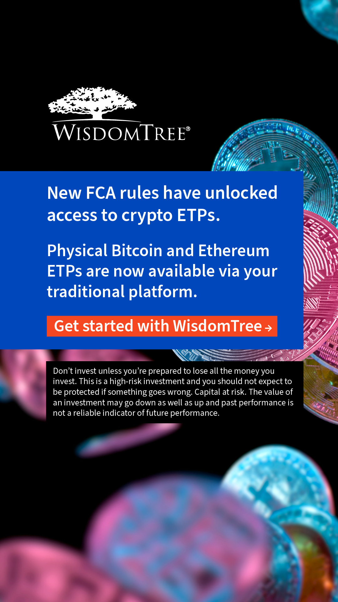 WisdomTree in Europe Facebook ad
