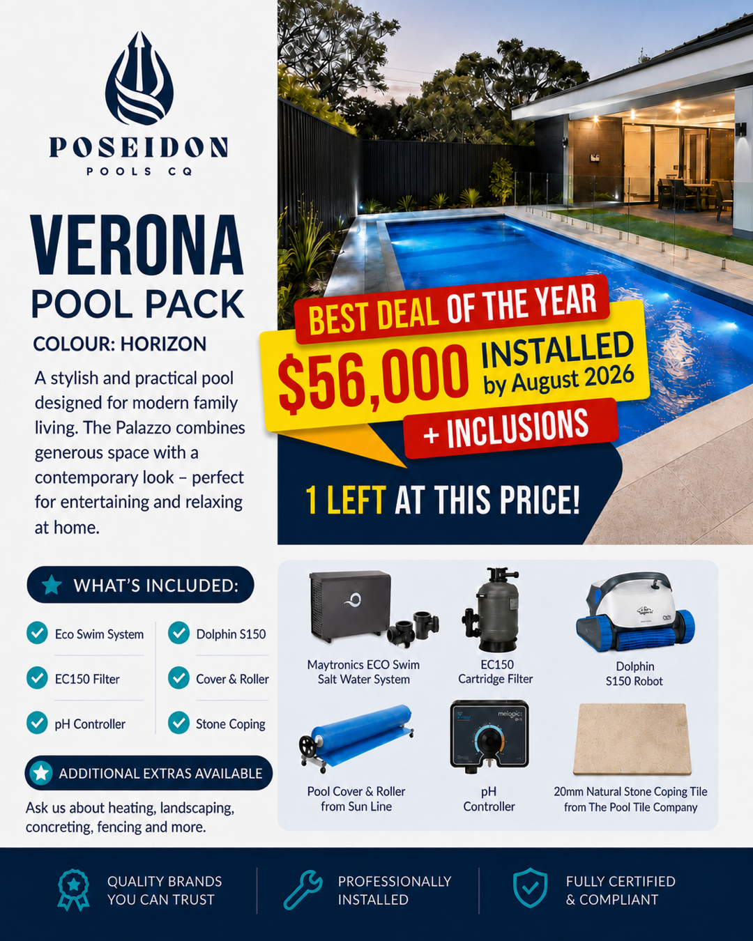 Poseidon Pools CQ Facebook ad from Jul 14, 2026