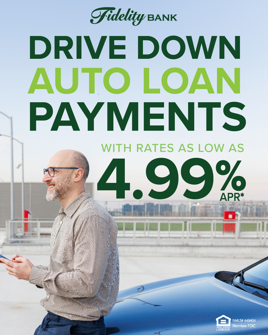 Fidelity Bank Facebook ad: Auto Loans | Fidelity Bank