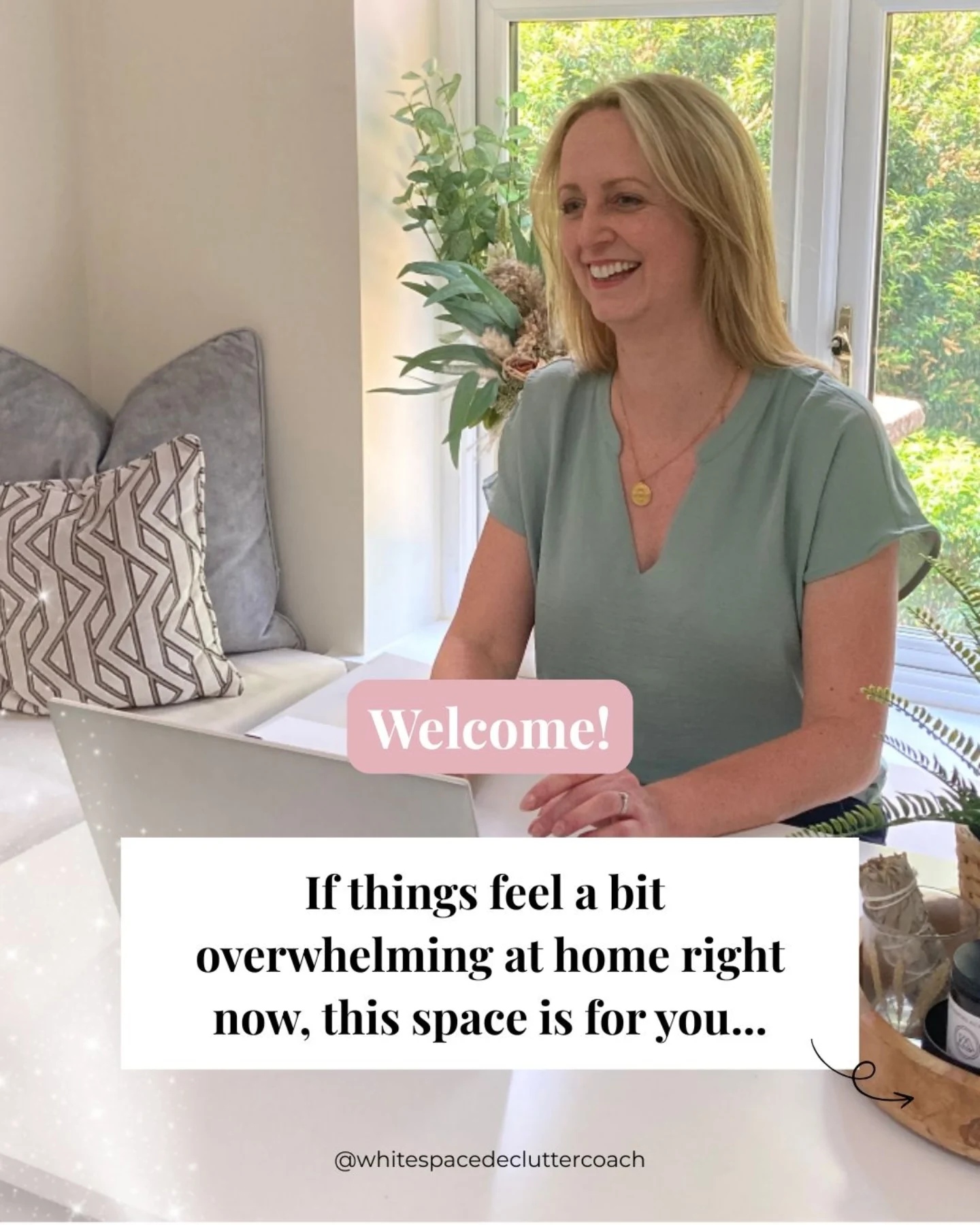 White Space - Professional Organising & Decluttering Facebook ad: If your home feels a bit overwhelming right…