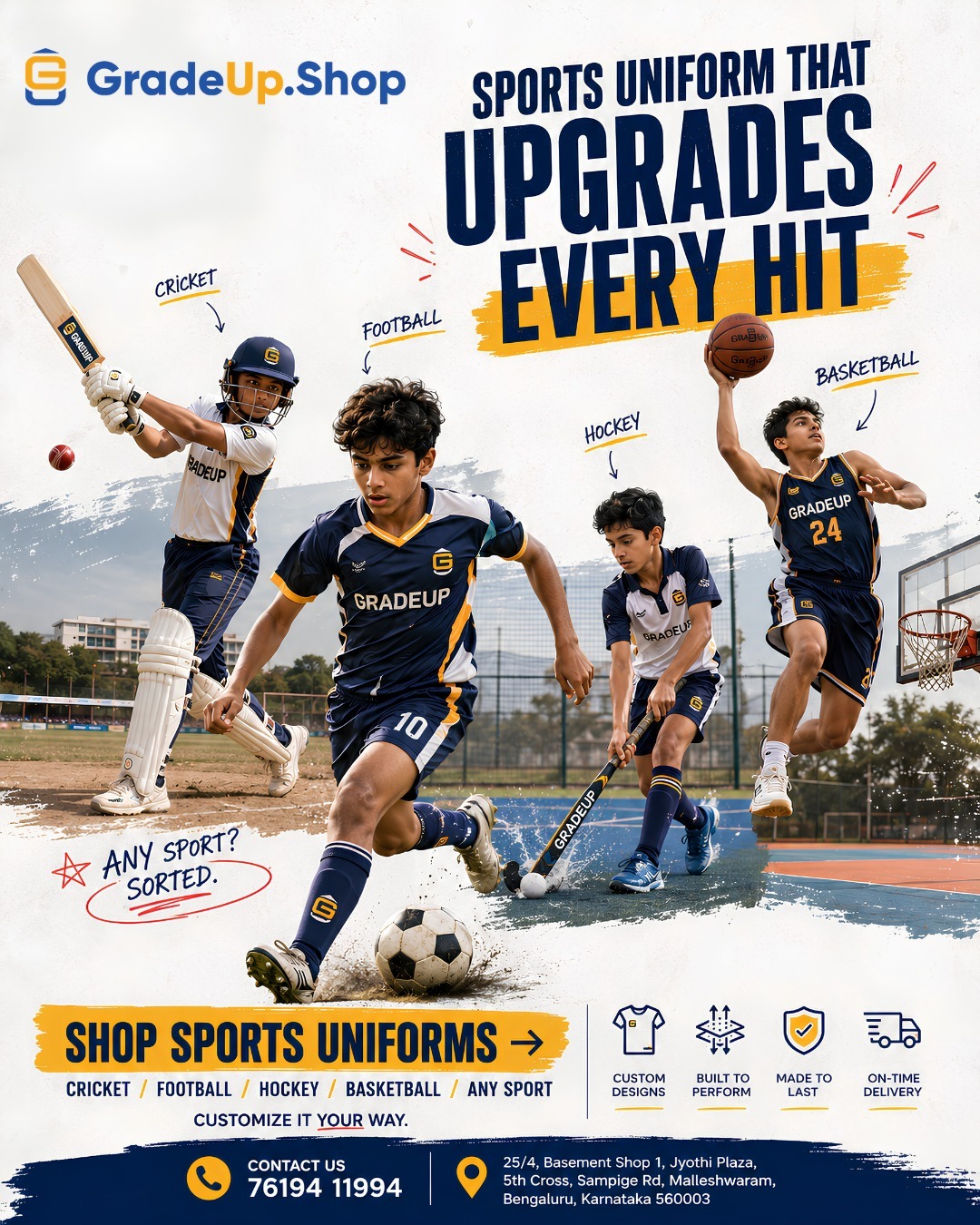Grade Up Uniforms Facebook ad