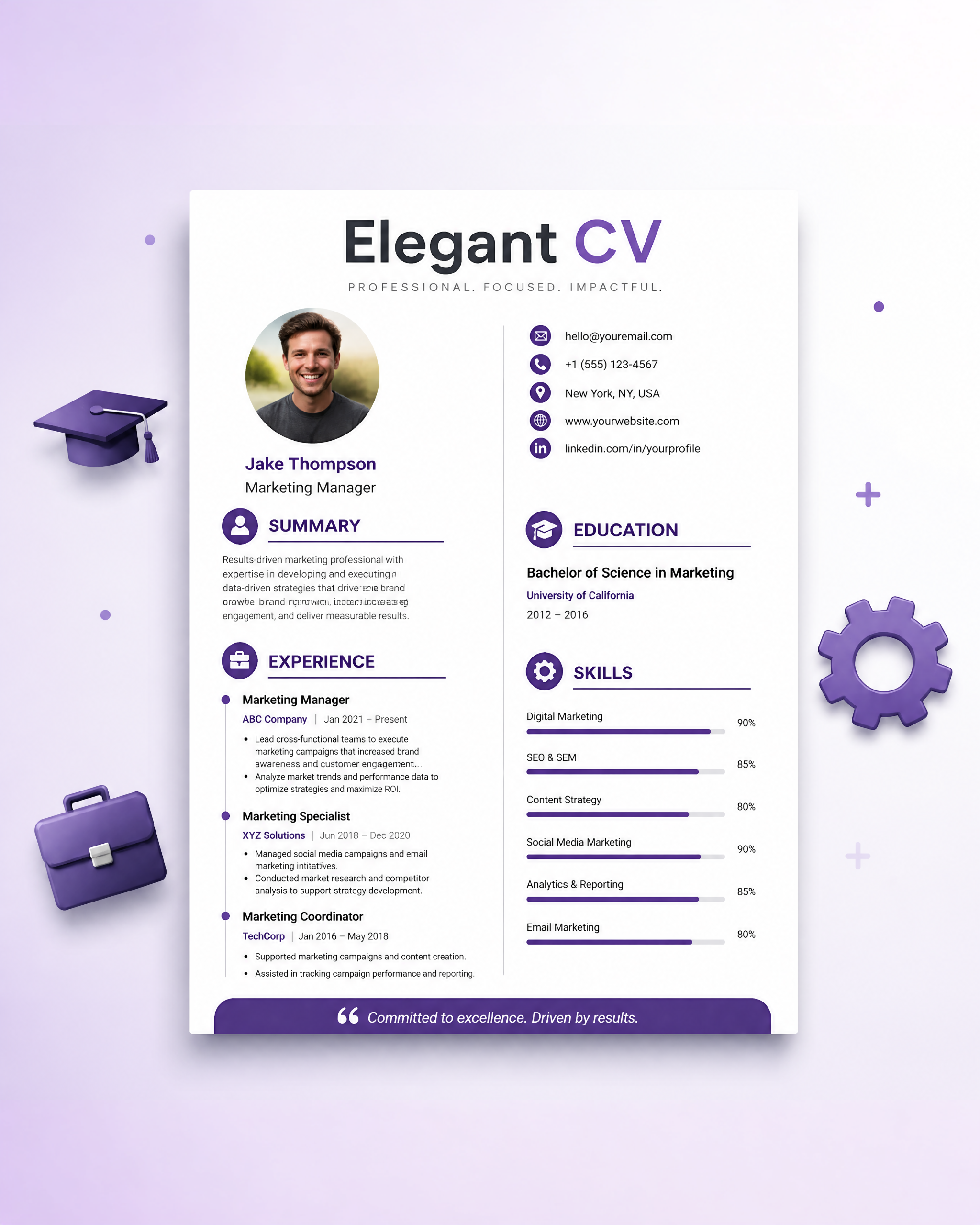 Elegant CV Facebook ad