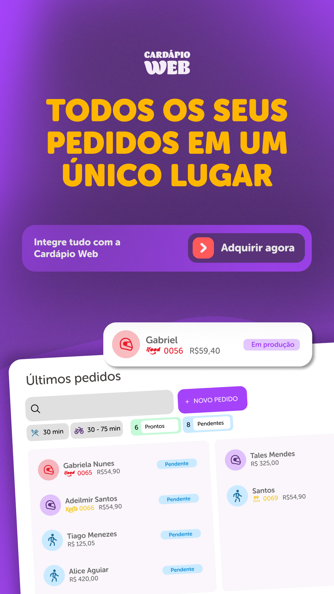 Cardápio Web Facebook ad