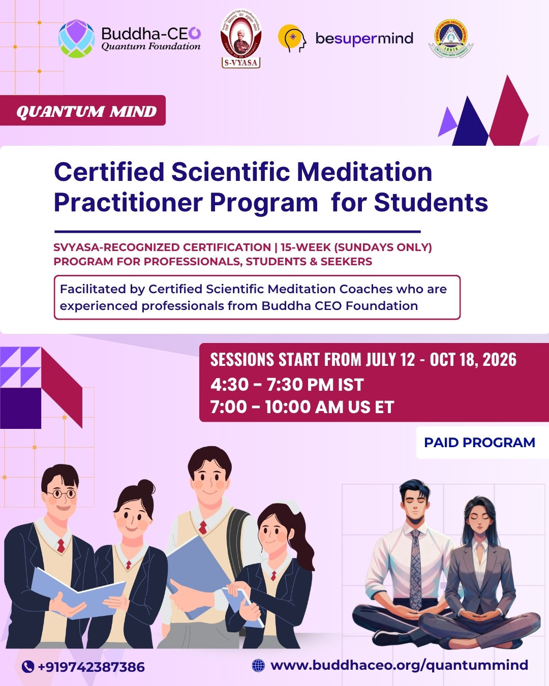 Buddha-CEO Quantum Foundation Facebook ad