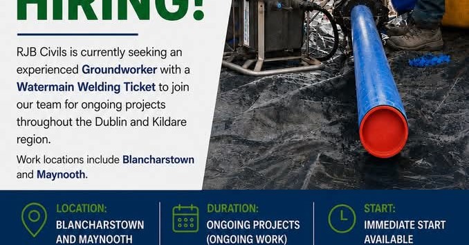 RJB Civils / Fallon Plant Hire Facebook ad: Civil Engineering, Demolition and Plant Hire company…