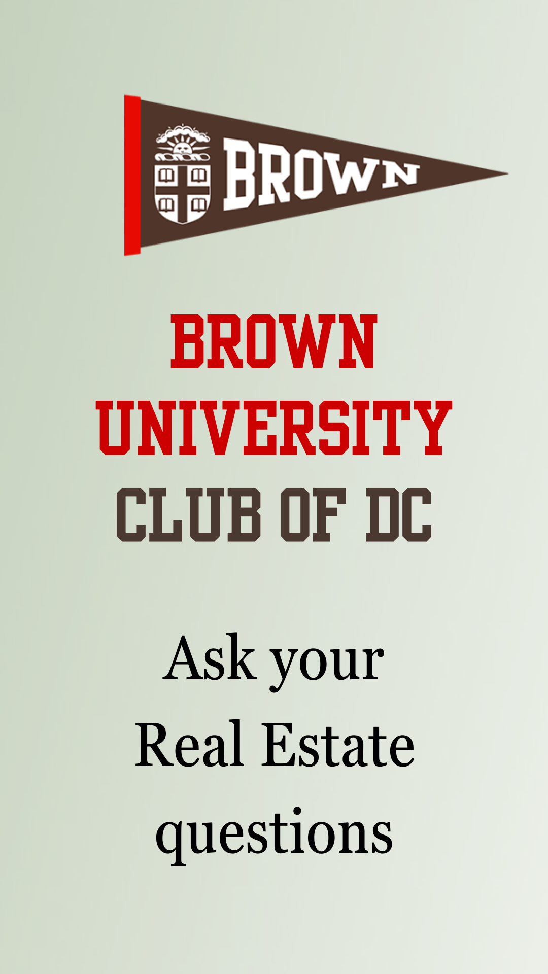 Open Houses This Weekend Facebook ad: Brown Club DC Real Estate