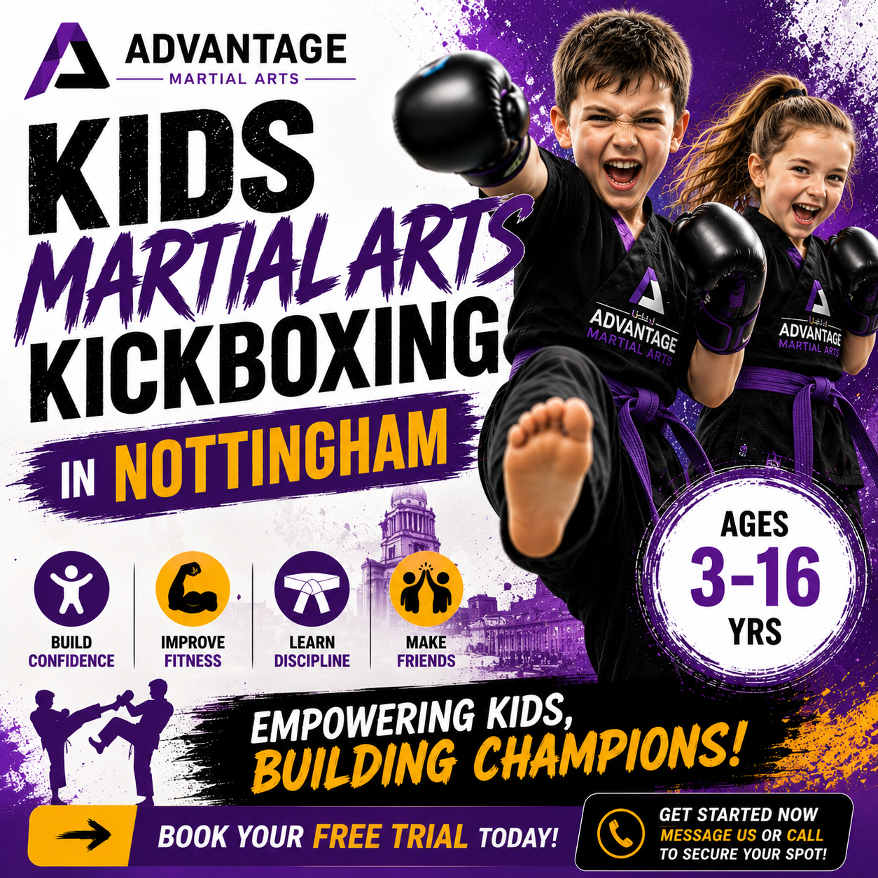 Advantage Martial Arts Academy Nottingham Facebook ad