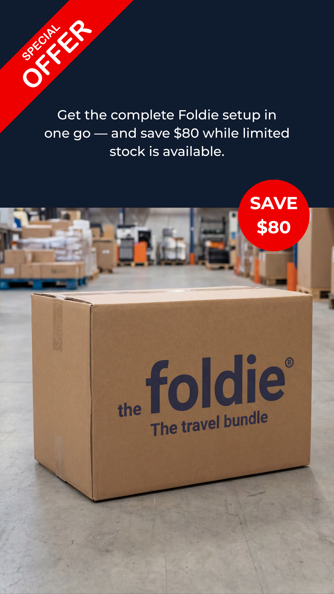 The Foldie Facebook ad